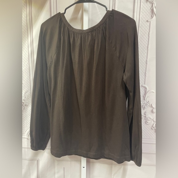 Lauren Ralph Lauren Vintage Dark Brown Blouse with Gold Buttons XL - Picture 5 of 5
